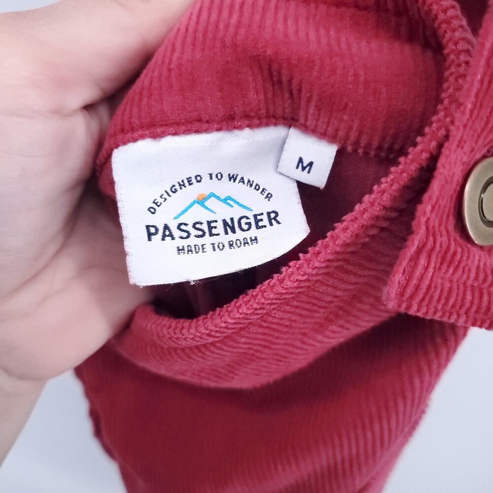 Passengers Red Courduroy Dungarees Overalls CrissCross Straps Button Sides| M - Picture 9 of 16